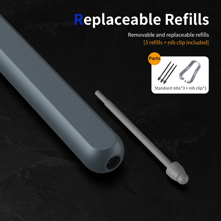 For Samsung Galaxy Z Fold6 / 5 / 4 / 3 Electromagnetic Stylus Pen with Pen Slot(Dark Grey) - Stylus Pen by buy2fix | Online Shopping UK | buy2fix