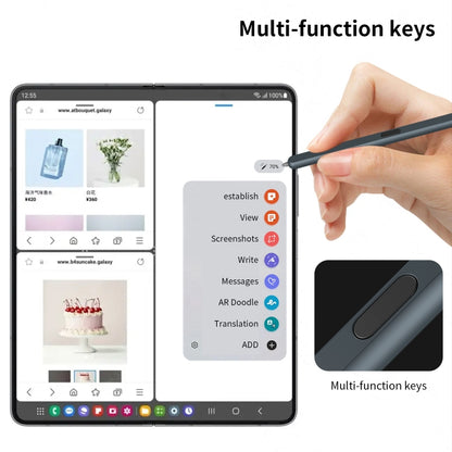 For Samsung Galaxy Z Fold6 / 5 / 4 / 3 Electromagnetic Stylus Pen with Pen Slot(Dark Grey) - Stylus Pen by buy2fix | Online Shopping UK | buy2fix