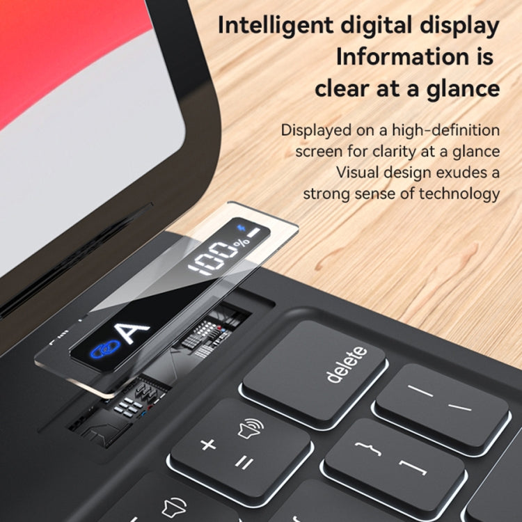 For iPad 10th Gen 10.9 2022 Yesido Dual-sided Clip Digital Display Magnetic Keyboard Leather Case(Black) - Universal by Yesido | Online Shopping UK | buy2fix