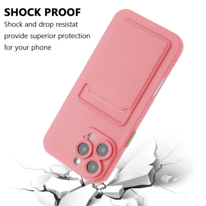 For iPhone 16 Pro Skin Feel Card Contrast Color Button TPU Phone Case(Pink) by buy2fix