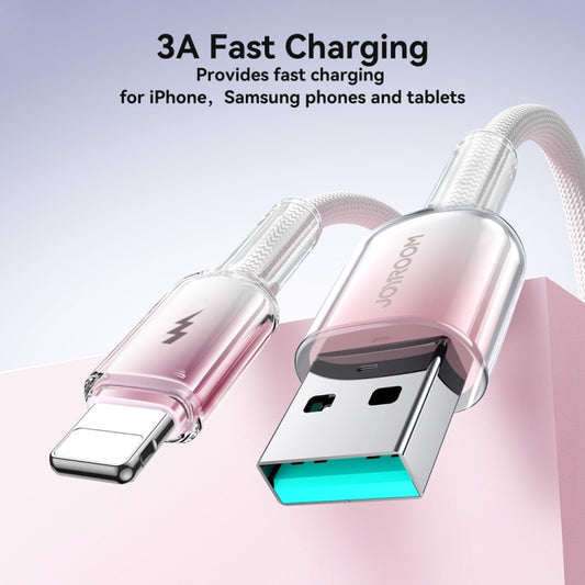 JOYROOM S-A42 Crystal Clear Series Fast Charging Data Cable, USB to 8 Pin Cable, Length: 1.2m(White) by JOYROOM