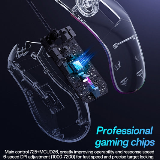 Yesido KB20 USB 7200DPI RGB Wired Mouse(Black) by Yesido