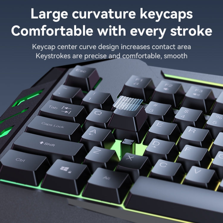 Yesido KB21 104-key 1.5m USB Wired Keyboard with Breathing Light(Black) by Yesido