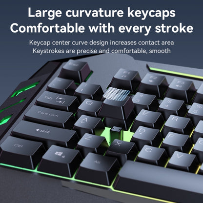 Yesido KB21 104-key 1.5m USB Wired Keyboard with Breathing Light(Black) by Yesido