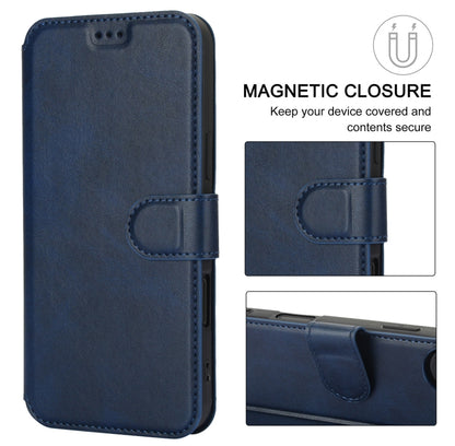 For iPhone 16 Plus Shockproof PU + TPU Leather Phone Case(Blue) - iPhone 16 Plus Cases by buy2fix | Online Shopping UK | buy2fix