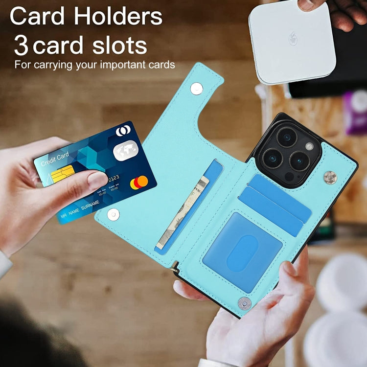 For iPhone 16 Pro Cross-body Zipper Square Phone Case(Green) by buy2fix