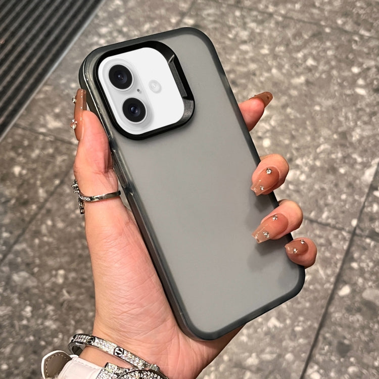 For iPhone 16 Plus Frosted Shockproof TPU Phone Case(Transparent Grey) - iPhone 16 Plus Cases by buy2fix | Online Shopping UK | buy2fix