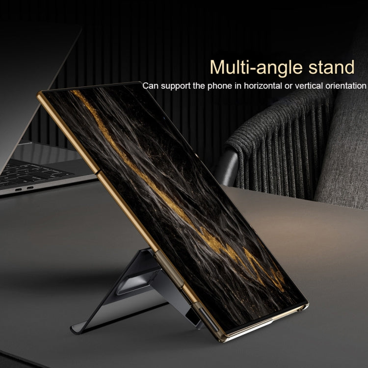 For Huawei Mate XT Ultimate Smart Side View Window Genuine Leather Phone Case(Black) - Huawei Cases by buy2fix | Online Shopping UK | buy2fix