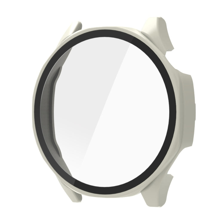 For Huawei Watch GT 5 46mm Tempered Glass Film Integrated PC Watch Protective Case(Ivory White) - Watch Cases by buy2fix | Online Shopping UK | buy2fix