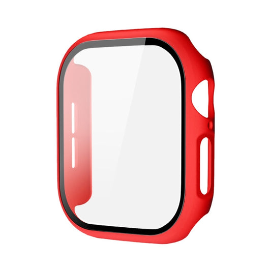 For Apple Watch Series 10/11 42mm imak Integrated Watch Case with Film(Red) by imak