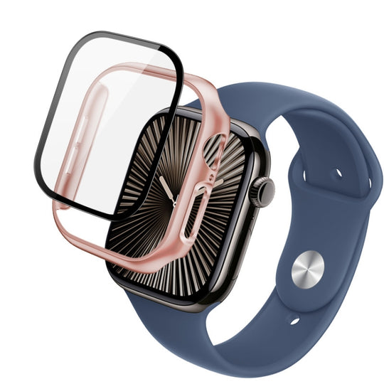 For Apple Watch Series 10/11 46mm imak Integrated Watch Case with Film(Rose Gold)