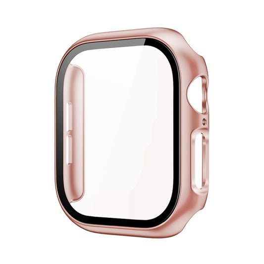 For Apple Watch Series 10/11 46mm imak Integrated Watch Case with Film(Rose Gold) by imak
