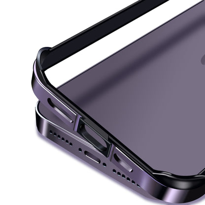 For iPhone 15 Pro TPU + Aluminum Alloy Frame Phone Case(Gold) - iPhone 15 Pro Cases by buy2fix | Online Shopping UK | buy2fix