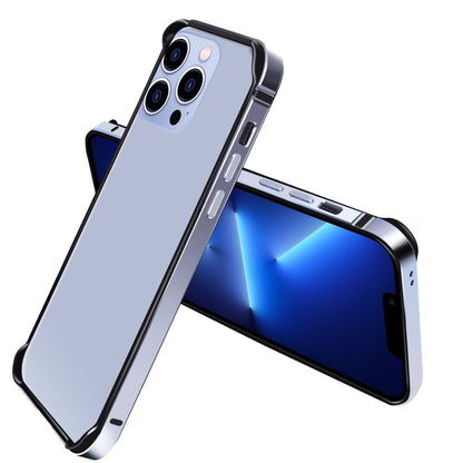 For iPhone 13 Pro Max TPU + Aluminum Alloy Frame Phone Case(Blue) - iPhone 13 Pro Max Cases by buy2fix | Online Shopping UK | buy2fix