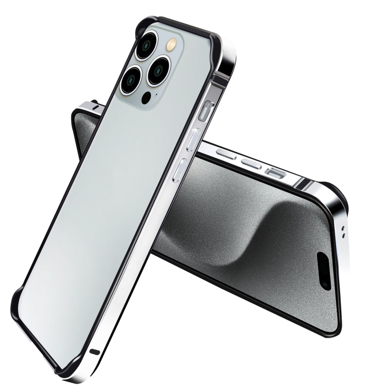 For iPhone 13 Pro TPU + Aluminum Alloy Frame Phone Case(Silver) - iPhone 13 Pro Cases by buy2fix | Online Shopping UK | buy2fix