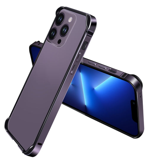 For iPhone 13 Pro TPU + Aluminum Alloy Frame Phone Case(Purple) - iPhone 13 Pro Cases by buy2fix | Online Shopping UK | buy2fix