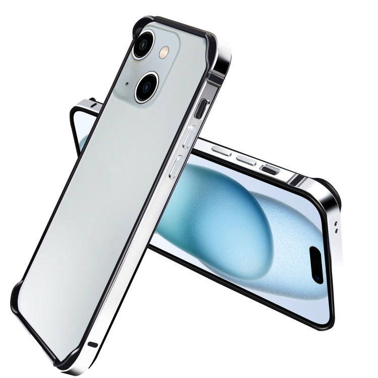 For iPhone 13 TPU + Aluminum Alloy Frame Phone Case(Silver) - iPhone 13 Cases by buy2fix | Online Shopping UK | buy2fix