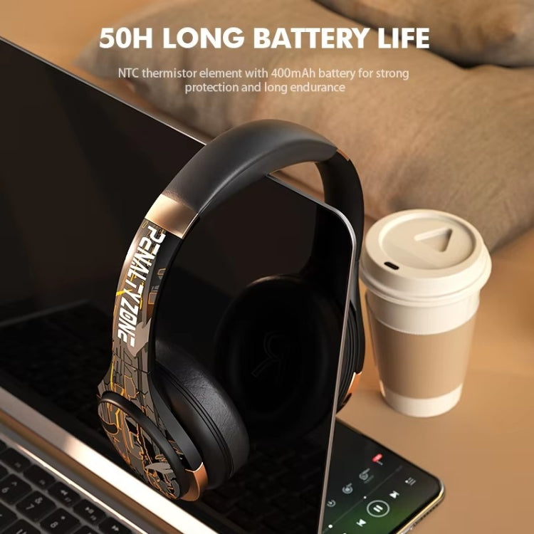 A6 ANC Gaming Studio Bluetooth Wireless Headphones(Beige) - Headset & Headphone by buy2fix | Online Shopping UK | buy2fix