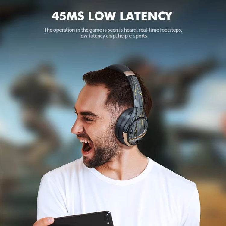 A6 ANC Gaming Studio Bluetooth Wireless Headphones(Beige) - Headset & Headphone by buy2fix | Online Shopping UK | buy2fix