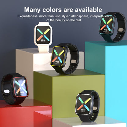 For OPPO Watch 46mm Smart Watch TPU Protective Case, Color:Black+White Luminous Green -  by buy2fix | Online Shopping UK | buy2fix