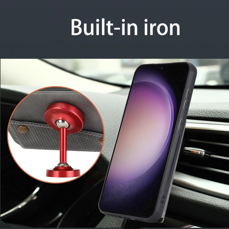 For Samsung Galaxy S25+ 5G Double Buckle Card Slots Magnetic Phone Case(Grey) by buy2fix