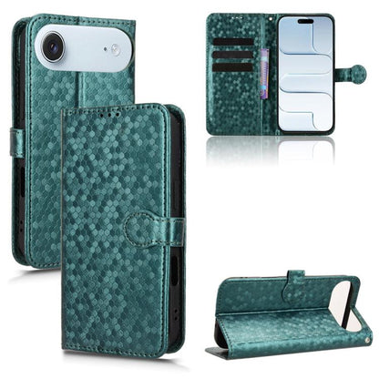 For iPhone Air Honeycomb Dot Texture Leather Phone Case(Green) - iPhone Air Cases by buy2fix | Online Shopping UK | buy2fix
