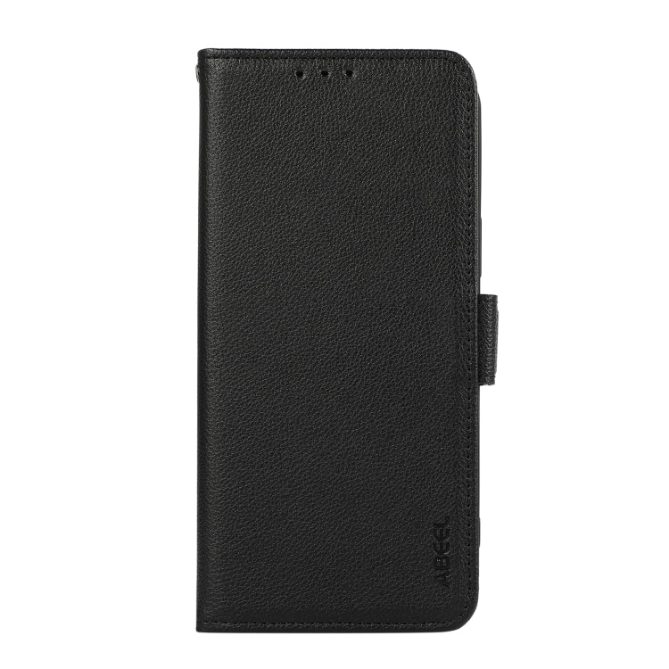 For Samsung Galaxy S25 Ultra ABEEL Side-Magnetic Litchi Pattern Leather RFID Phone Case(Black) by buy2fix