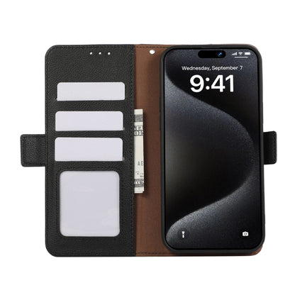 For Samsung Galaxy S25 Ultra ABEEL Side-Magnetic Litchi Pattern Leather RFID Phone Case(Black) by buy2fix