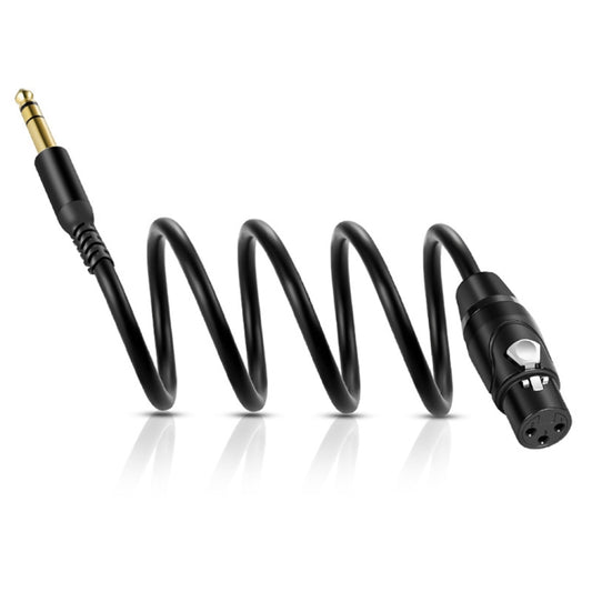 6.35mm to XRL Canon Female Dual Channel Microphone Audio Cable, Length:10m(Black) by buy2fix