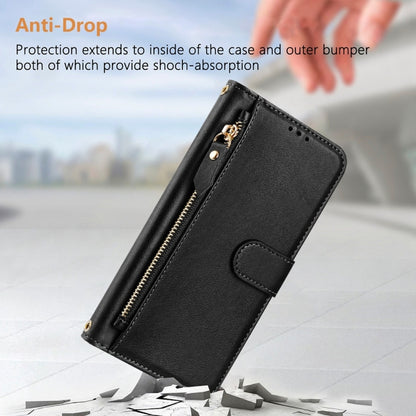 For iPhone 16e Multi-Card Slots Zipper Wallet Leather Phone Case(Black) by buy2fix