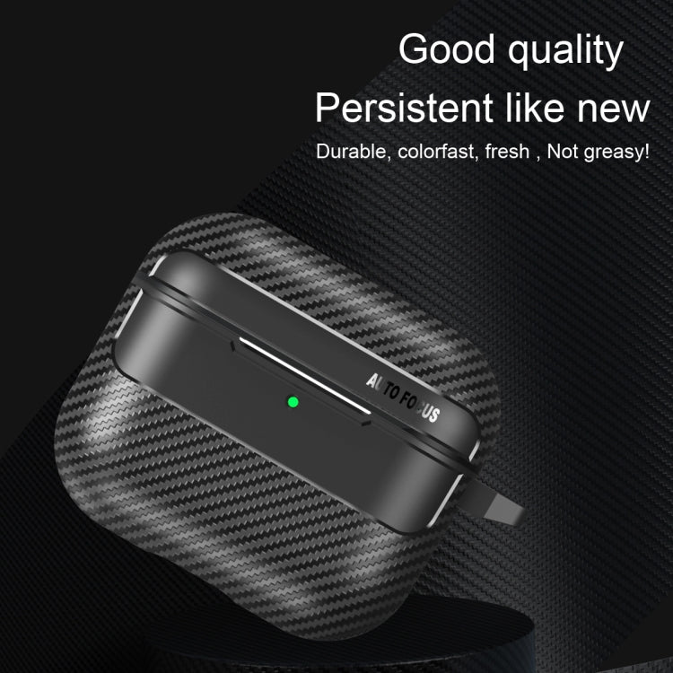 For AirPods 4 Carbon Fiber Texture Bluetooth Earphone Protective Case(Transparent) - For AirPods 4 by buy2fix | Online Shopping UK | buy2fix