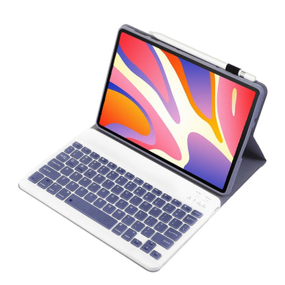 For Huawei MatePad SE 11 2024 AH21 Ultra-thin Detachable Bluetooth Keyboard Leather Tablet Case(Lavender White) by buy2fix