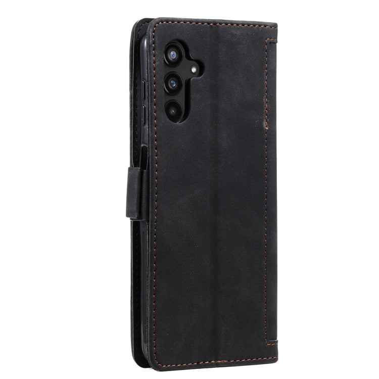 For Samsung Galaxy S25+ 5G Retro Splicing Horizontal Flip Leather Phone Case(Black) by buy2fix