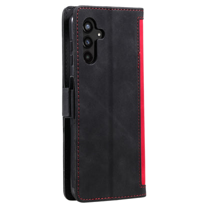For Samsung Galaxy S25+ 5G Retro Splicing Horizontal Flip Leather Phone Case(Red) by buy2fix