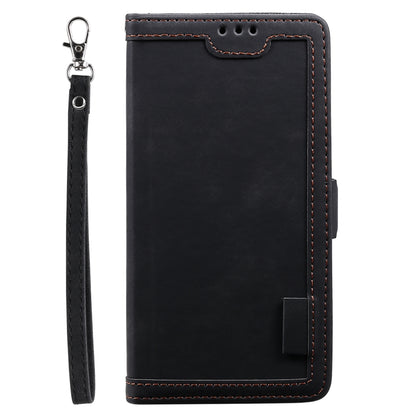 For Samsung Galaxy S25 5G Retro Splicing Horizontal Flip Leather Phone Case(Black) by buy2fix