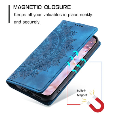 For Samsung Galaxy S25 5G Totem Embossed Magnetic Leather Phone Case(Blue) by buy2fix