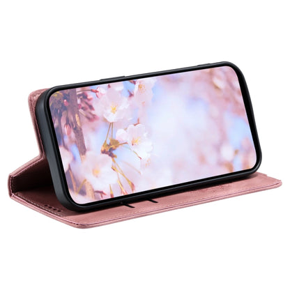For Samsung Galaxy S25 5G Totem Embossed Magnetic Leather Phone Case(Rose Gold) by buy2fix