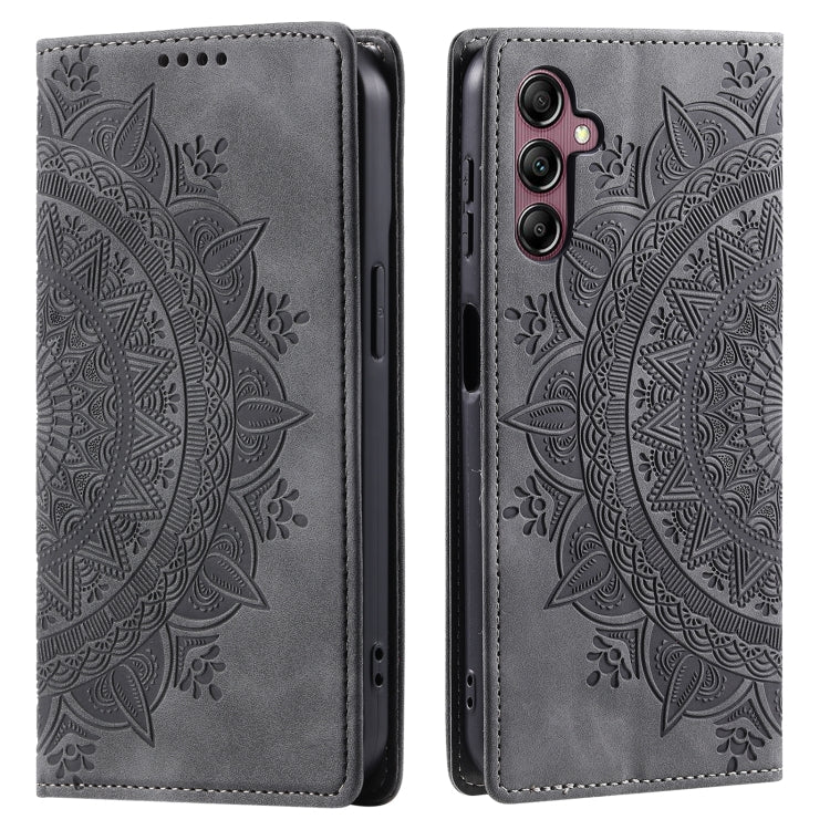 For Samsung Galaxy S25+ 5G Totem Embossed Magnetic Leather Phone Case(Grey) by buy2fix