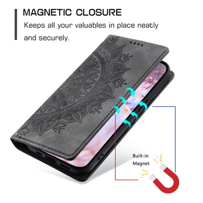 For Samsung Galaxy S25+ 5G Totem Embossed Magnetic Leather Phone Case(Grey) by buy2fix