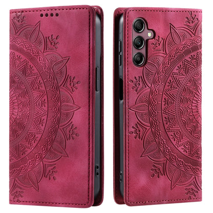 For Samsung Galaxy S25+ 5G Totem Embossed Magnetic Leather Phone Case(Red) by buy2fix
