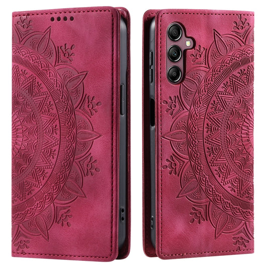 For Samsung Galaxy S25+ 5G Totem Embossed Magnetic Leather Phone Case(Red) by buy2fix