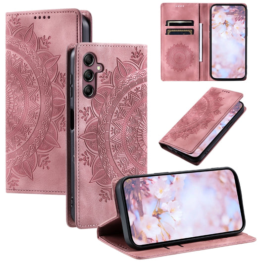 For Samsung Galaxy S25+ 5G Totem Embossed Magnetic Leather Phone Case(Rose Gold) by buy2fix