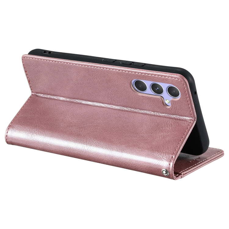For Samsung Galaxy S25+ 5G Simple 6-Card Wallet Leather Phone Case(Rose Gold) by buy2fix