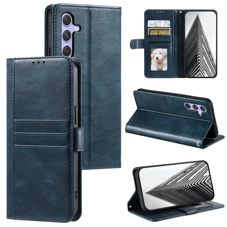 For Samsung Galaxy S25+ 5G Simple 6-Card Wallet Leather Phone Case(Navy Blue) by buy2fix