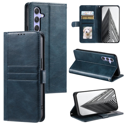 For Samsung Galaxy S25+ 5G Simple 6-Card Wallet Leather Phone Case(Navy Blue) by buy2fix
