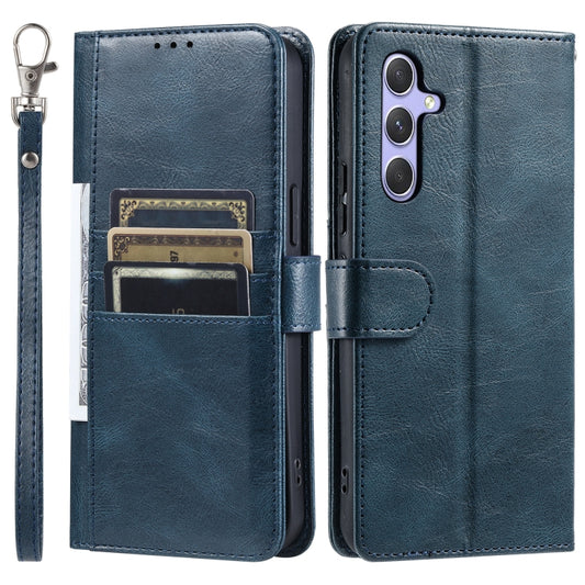 For Samsung Galaxy S25+ 5G Simple 6-Card Wallet Leather Phone Case(Navy Blue) by buy2fix