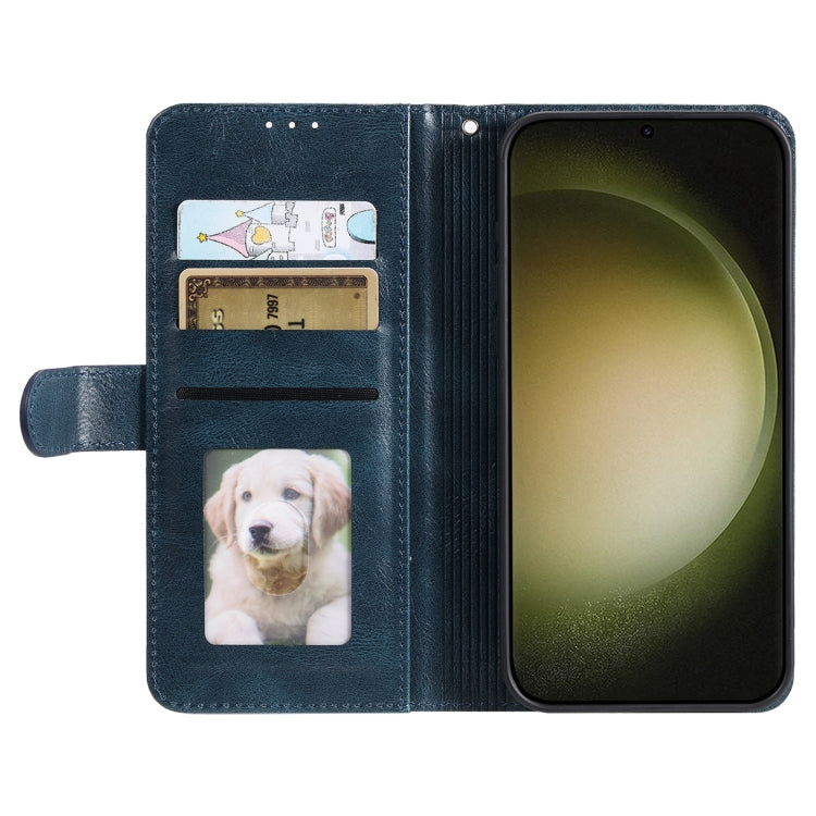 For Samsung Galaxy S25+ 5G Simple 6-Card Wallet Leather Phone Case(Navy Blue) by buy2fix