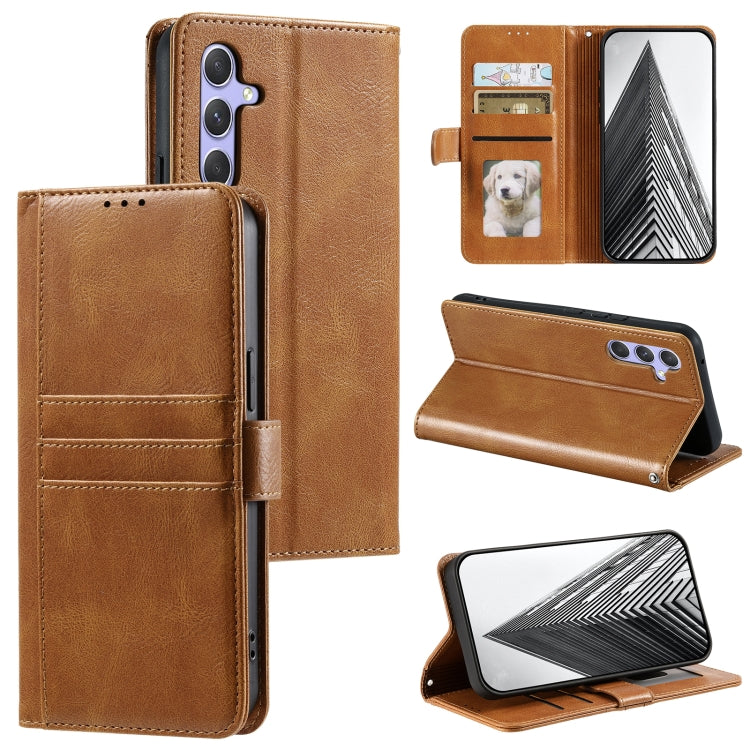 For Samsung Galaxy S25+ 5G Simple 6-Card Wallet Leather Phone Case(Brown) by buy2fix