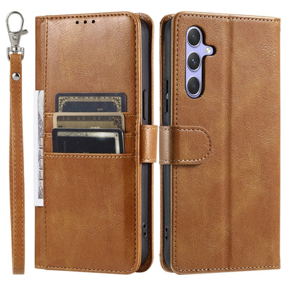 For Samsung Galaxy S25+ 5G Simple 6-Card Wallet Leather Phone Case(Brown) by buy2fix