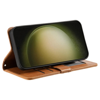 For Samsung Galaxy S25+ 5G Simple 6-Card Wallet Leather Phone Case(Brown) by buy2fix